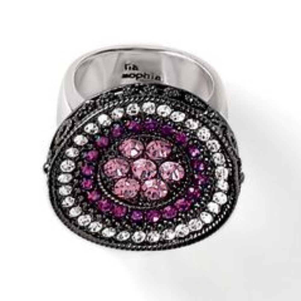 Lia Sophia Purple Reign Statement Ring 10 NWOT